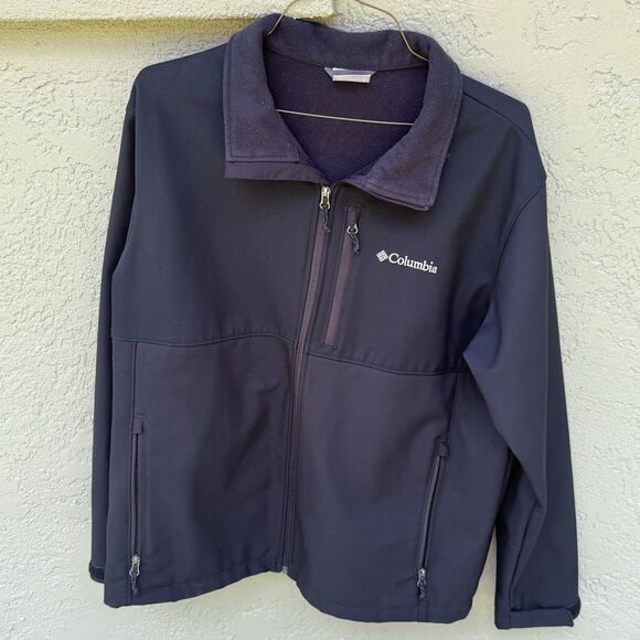 Columbia Mens Ascender Softshell Lined Jacket Size XL Black - Picture 1 of 4